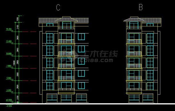 某地住宅建筑设计齐全CAD施工图纸-图二
