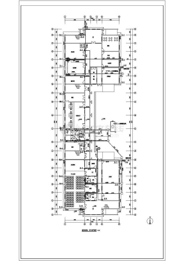 江苏某三层社区办公综合楼给排水消防设计CAD图纸-图一