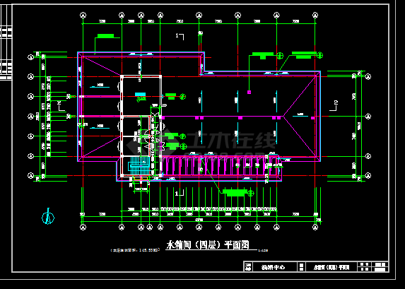 高档洗浴中心建筑施工CAD设计方案图纸-图二