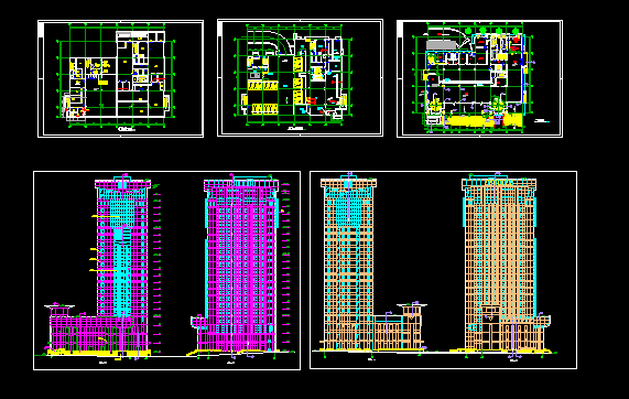 银行全套建筑施工CAD设计方案图纸