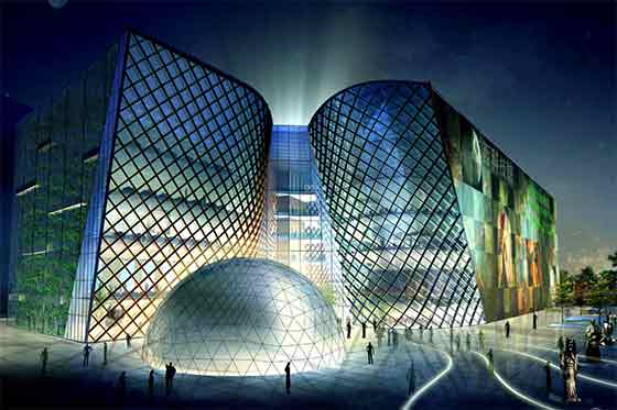 【广西】钢筋混凝土结构大型展览馆建筑设计方案文本（含CAD）