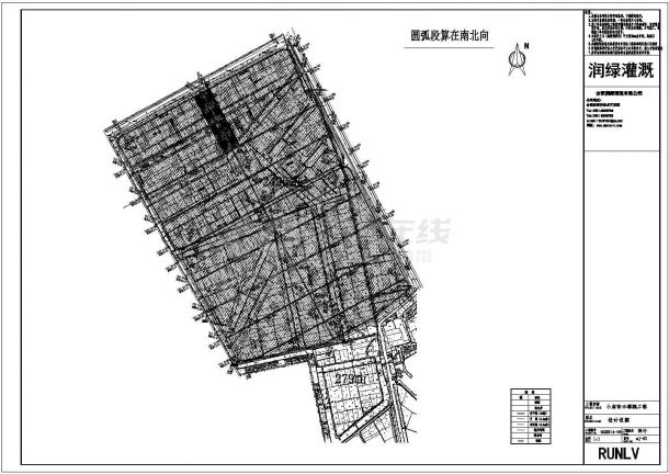 【上海】如皋港区滴灌工程平面结构布置图-图一