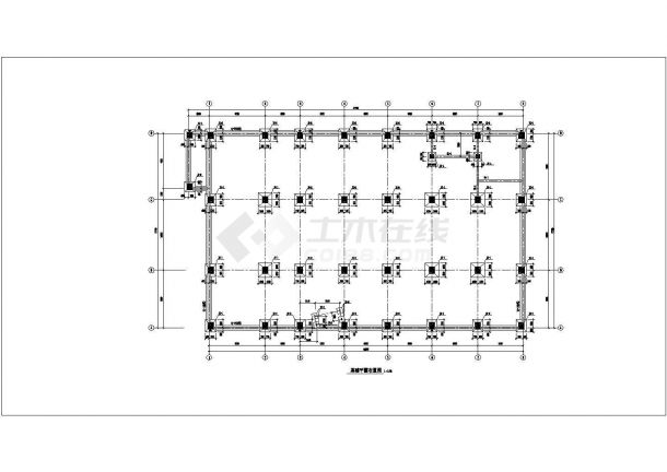 江西工业园区某办公楼钢框架结构施工图纸-图一