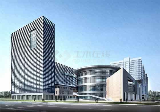 【江苏】21层大型博览城建筑设计方案文本(含CAD)-图一