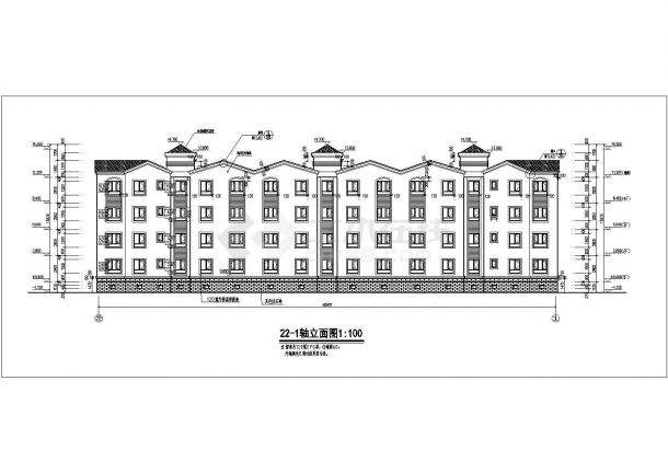 某地4层砖混结构住宅楼建筑方案图-图二