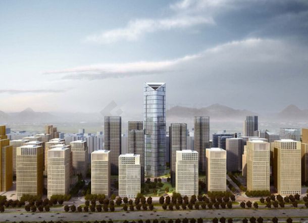 【山东】大型高层城市商业综合体建筑方案初设文本（金属幕墙）-图一