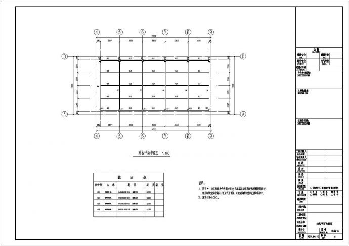 天津某单层钢框架项目结构设计施工图_图1