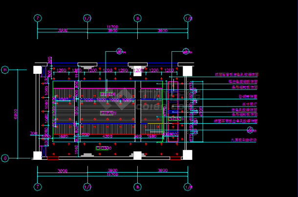 二层多功能厅餐厅建筑设计全套CAD图纸-图二