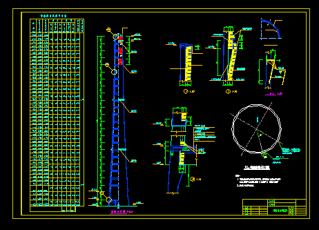 经典烟囱建筑结构cad施工设计图-图二