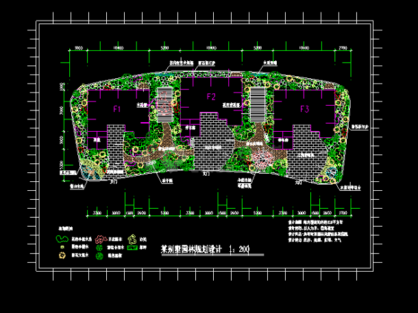 某私家花园CAD设计施工建筑图纸-图一