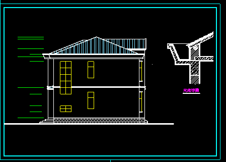 某农村民居建造房屋CAD设计施工图-图二