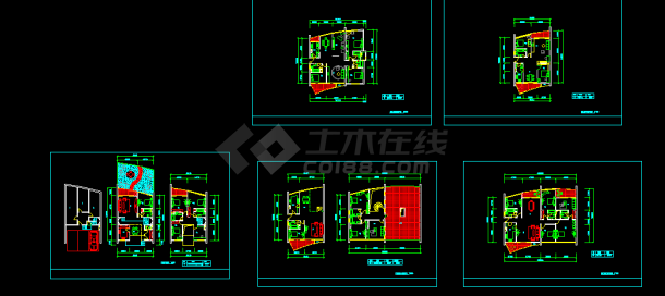 跃式房屋建筑施工CAD设计方案图纸-图一