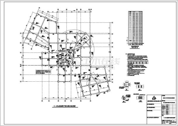 某地23层剪力墙结构住宅楼结构设计施工图-图一