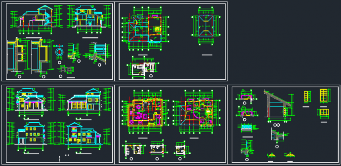 某地区多层个人别墅建筑CAD施工图_图1