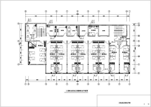 某地5层病房楼建筑给排水设计施工图-图二