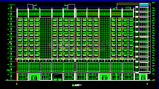 某市十三层商业综合楼建筑CAD设计施工图-图二