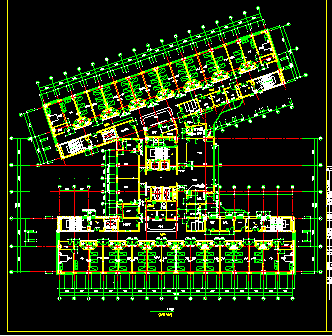 保定市第一中心医院建筑CAD施工设计平面图-图二