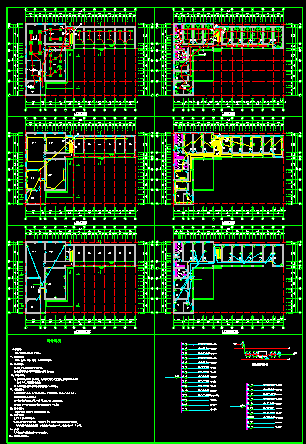 某宿舍楼电气照明施工CAD设计图_图1