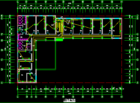某宿舍楼电气照明施工CAD设计图-图二