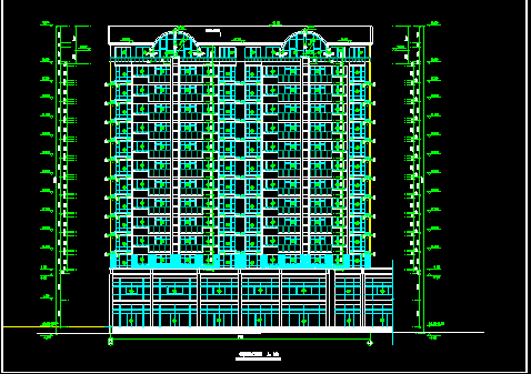 青岛景苑工程六号楼建筑CAD设计施工图纸-图二