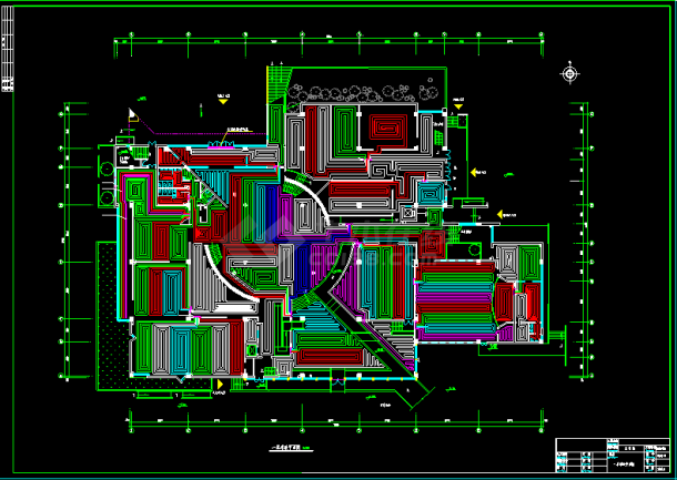 廊坊文博馆地板采暖设计施工CAD方案图纸-图二