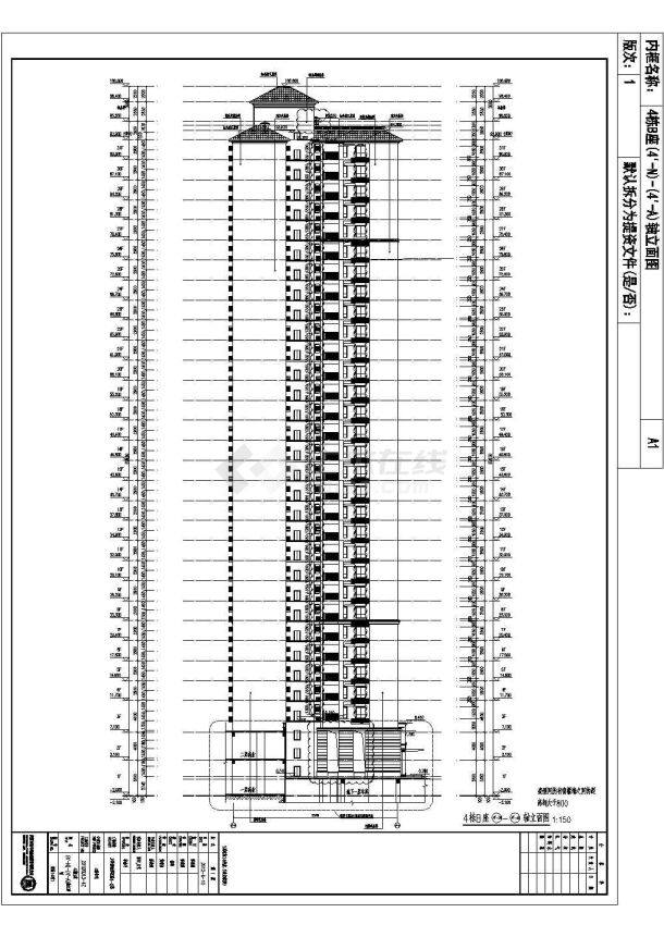 【深圳】万科翡丽郡花园31层住宅楼建筑设计施工图-图一