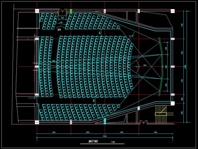 电影院的cad平面设计建筑施工图_图1