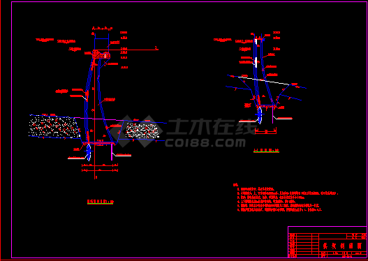 某水电站cad初步设计建筑方案图纸-图二