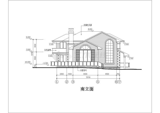 【上海】某两层294平米的欧式别墅方案图-图一