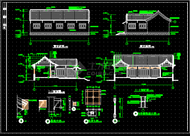 准提庵建筑施工及设计全套CAD图纸-图二