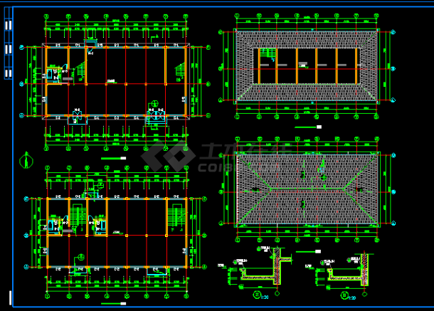 某小厂房建筑施工与设计全套CAD图纸-图二