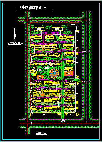 小区规划设计cad施工方案总平面图-图一