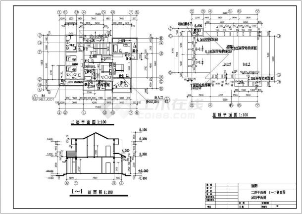某二层欧式别墅建筑方案图（含效果图）-图一