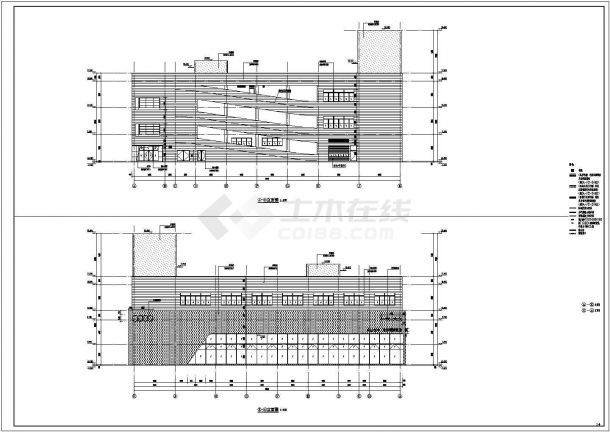 【长沙】三层框架结构奥迪4S店建筑设计施工图纸-图二