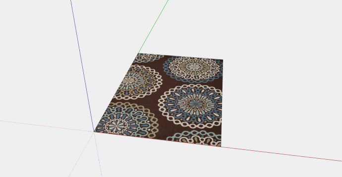 棕色花纹法式布艺地毯su模型设计_图1