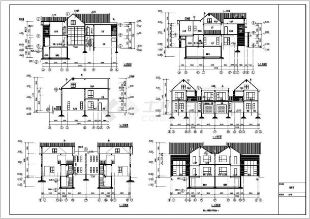 【北京】某2层双拼别墅建筑施工图-图一