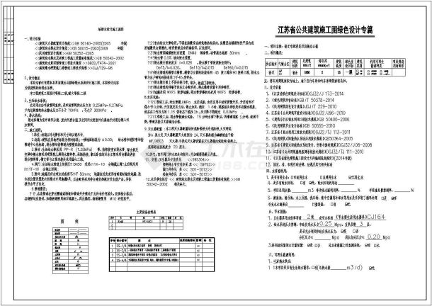 泗洪县双沟镇办公楼给排水系统设计施工图-图一