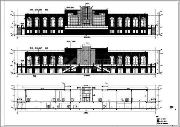 四川2层框架结构招商中心会所建筑结构专业施工图-图一