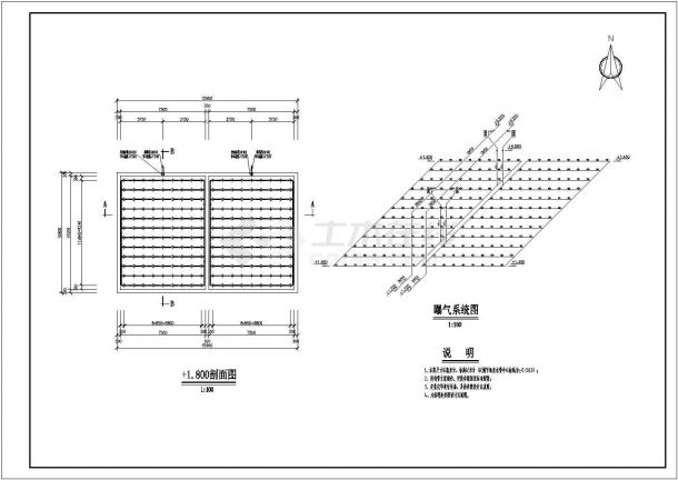 800T/d生活污水SBR工艺施工图纸-图二