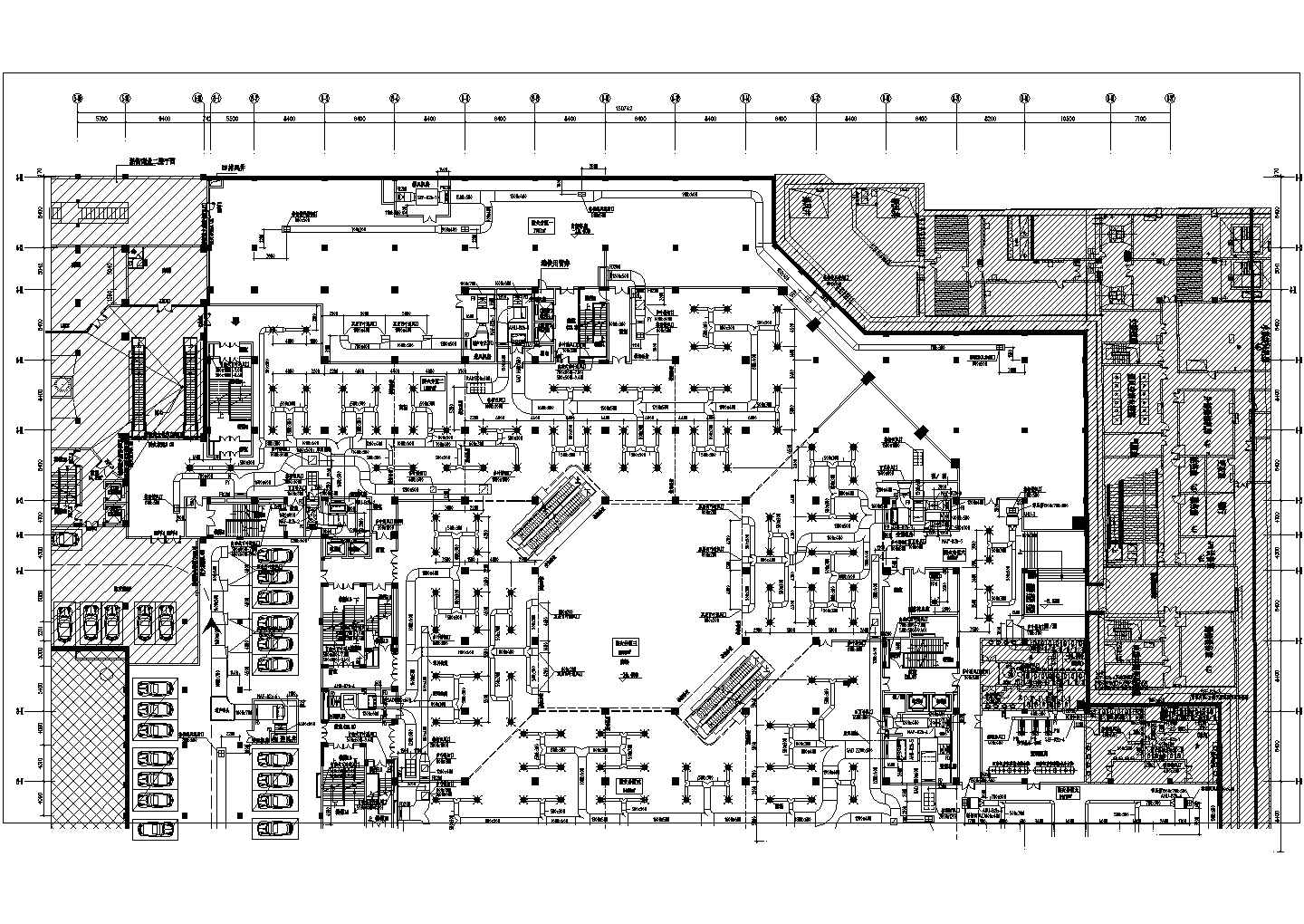 某大型地下三层商业综合体、主题酒店中央空调设计图纸