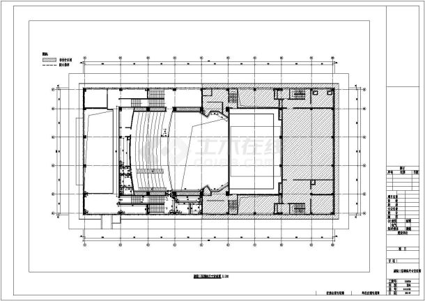 某地三层剧院装饰装修设计CAD平面图-图二