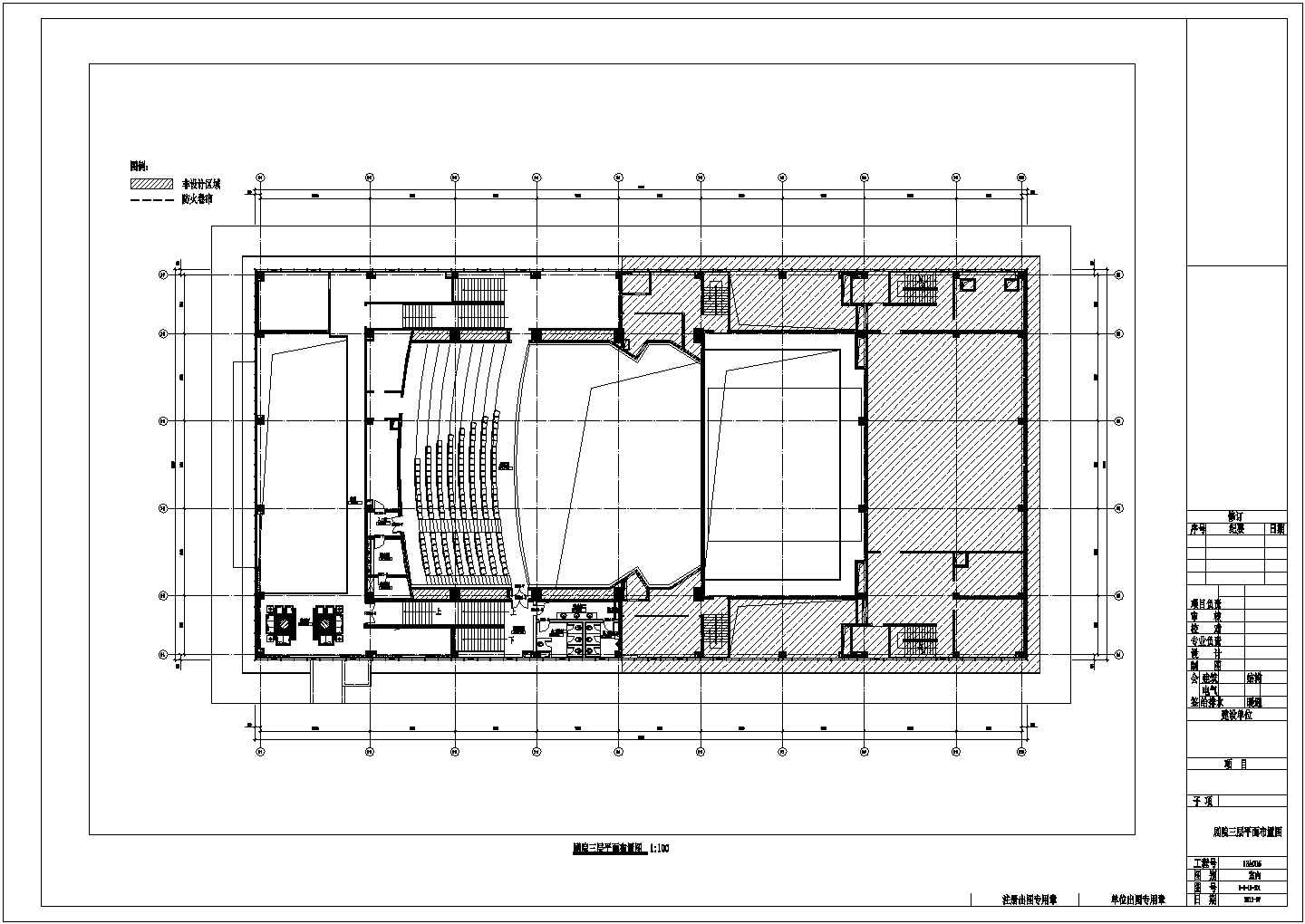 某地三层剧院装饰装修设计CAD平面图