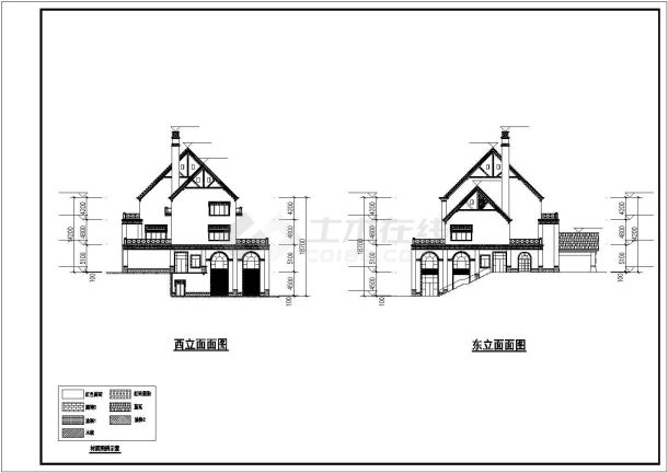 某地三层框架结构英式会所建筑施工图-图二