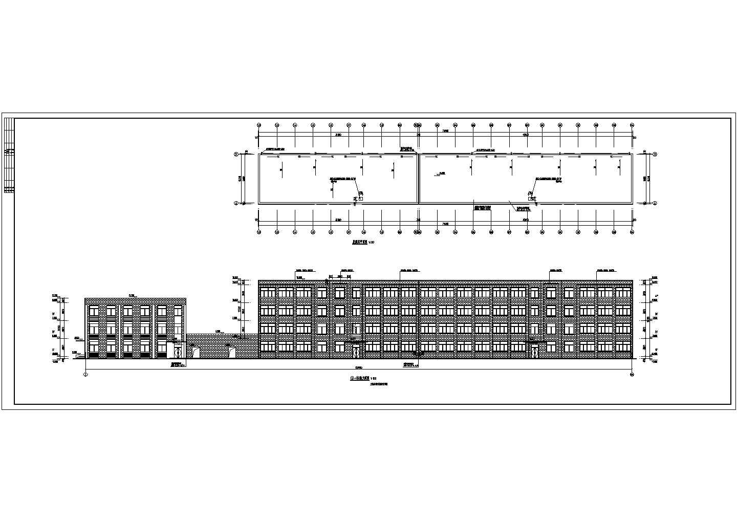 某地多层框架结构宿舍楼建筑方案图