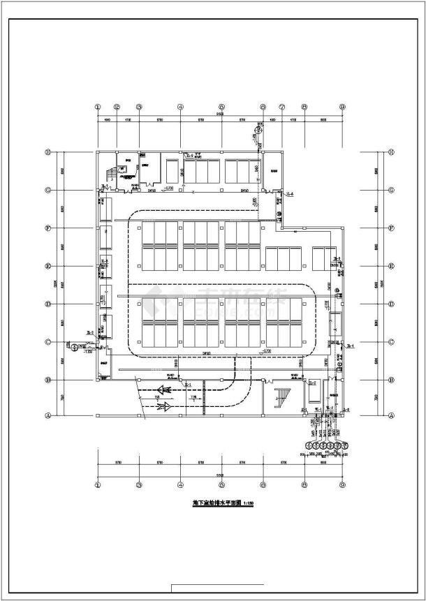 某地文体中心建筑给排水设计施工图-图二