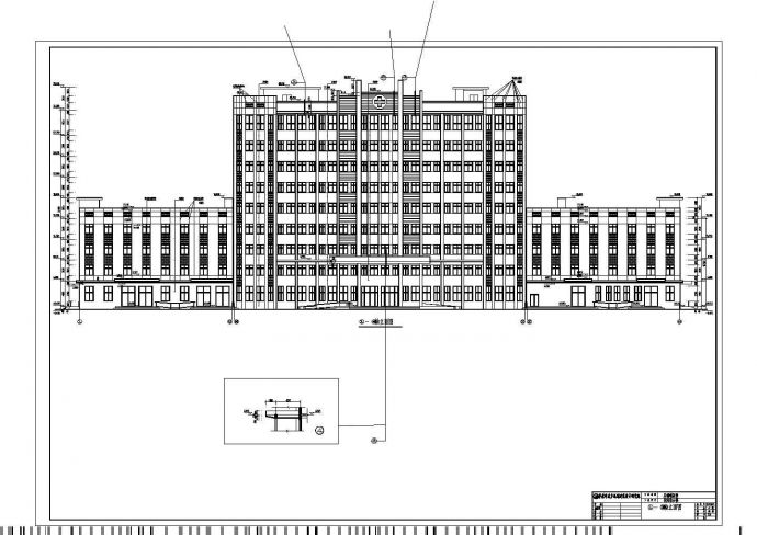 孝感市某9层框架结构医院综合楼建筑方案图_图1