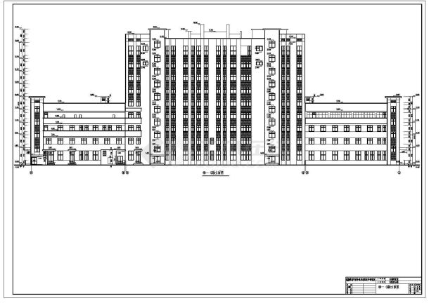 孝感市某9层框架结构医院综合楼建筑方案图-图二