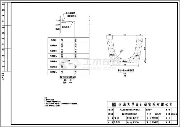 武义县白姆高标准农田建设项目渠道、防洪堤等结构图-图一