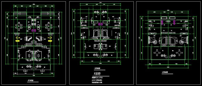 小三层现代联拼别墅的cad设计方案图_图1