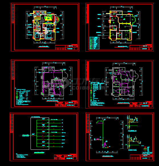 独立小型别墅全套施工设计CAD建筑平面图-图一